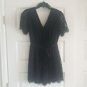 Black lace romper